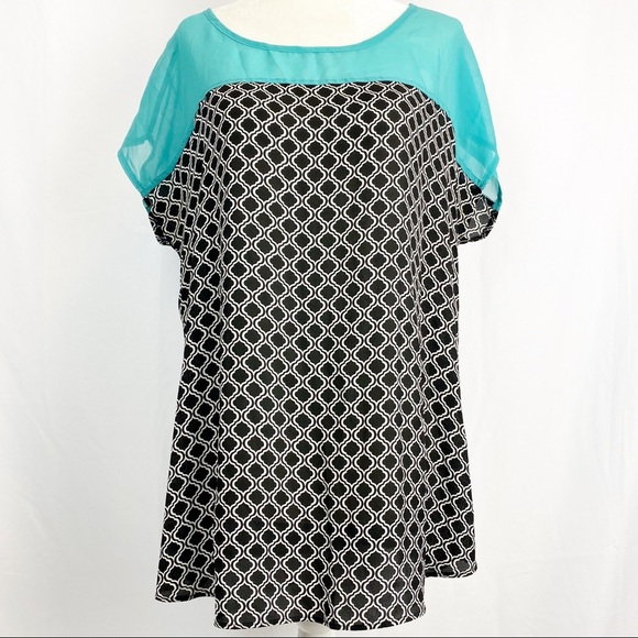 Maurices Women's Knit Tunic Top Teal Semi Sheer - Picture 1 of 5